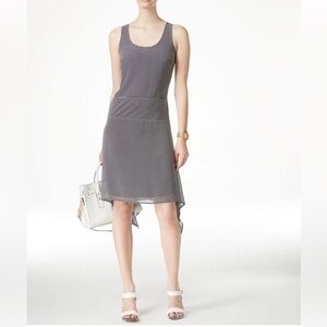 MICHAEL KORS Dropped Waist Black and White Striped Dress